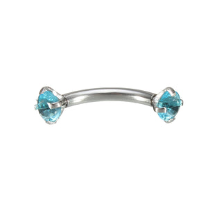 Crystal Stainless Steel Labret Body Piercing Eyebrow Bar Ring Jewelry