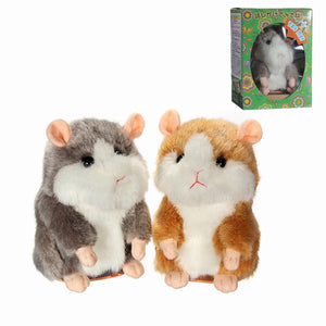 Cute Mimicry Pet Talking Hamster Speak Sound Record Stuffed Animal Electronic Hamster Plush Gift