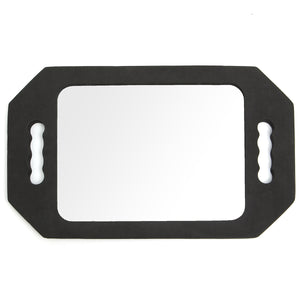 Shockproof Sponge Mirror Hair Salon Vision Rearview Mirrors Black Square Makeup Hair Tools