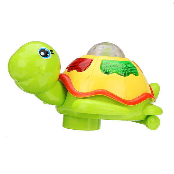 Electric Turtle Toy Plastic Lighting Musical Baby Children Kids Early Educational Toys Gift