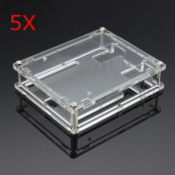 5Pcs Transparent Acrylic Shell Box For Arduino UNO R3 Module Board