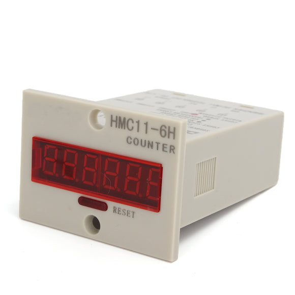 HMC11-6H 6-Digit 100-240VAC 999999 LED Display Digital UP Counter + NPN Proximity sensor