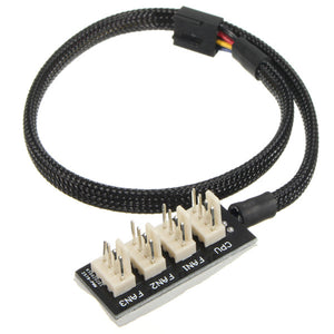 4P Female To 4-Port Male PC Host Case CPU PC Fan Hub Cable For Multiway PWM Fan