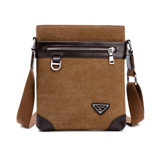 Men Retro Canvas Casual Messenger Crossbody Bag Briefcase