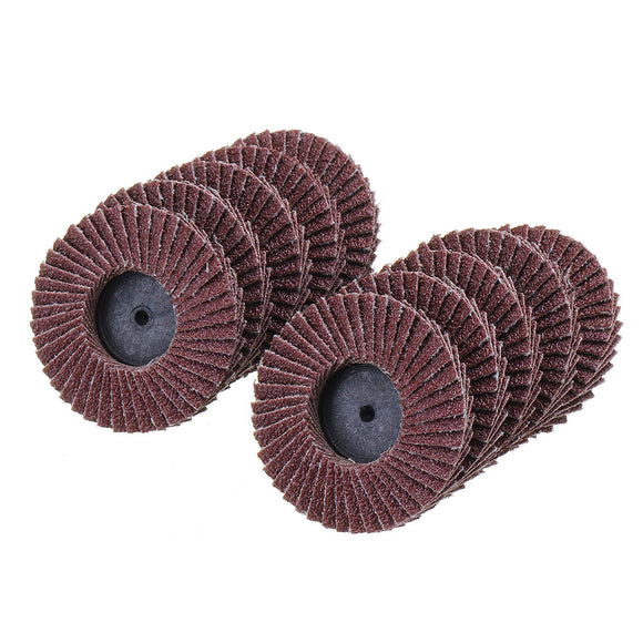 10Pcs 2 Inch 40-120 Grit Flap Disc Sanding Wheels R Roloc Threaded Twist Lock Kit Abrasive Tool