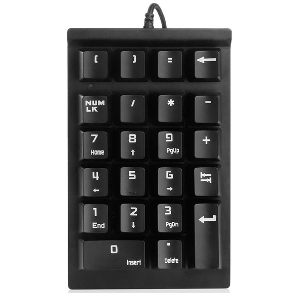 Seenda 22 Key USB Wired Mini Mechanical Numeric Keypad Keyboard Blue Switch For PC Computer Laptop