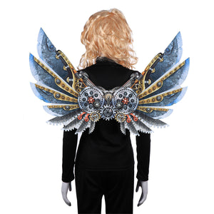 Mardi Gras Steampunk Gear Wings Cosplay Carnival Party Unisex Costume Wing Props