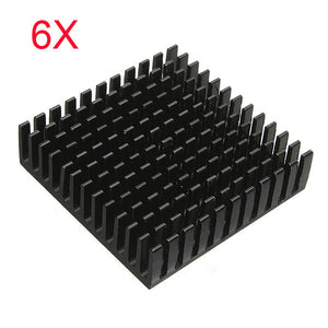 6pcs 40 x 40 x 11mm Aluminum Heat Sink Heat Sink Cooling For Chip IC LED Transistor