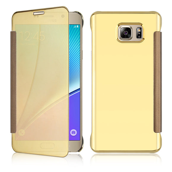 Bakeey Plating Mirror Smart Sleep Flip Case for Samsung Galaxy Note 5