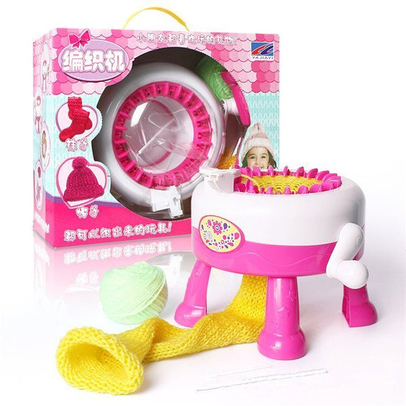 YAJIAYI Kids knitting Machine Handmake Developmental Toy Kids Sewing Kits Multi-Craft Weaving