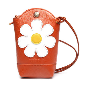 Woman Irregular Bucket Bag Little Phone Bag Casual PU Crossbody Bag