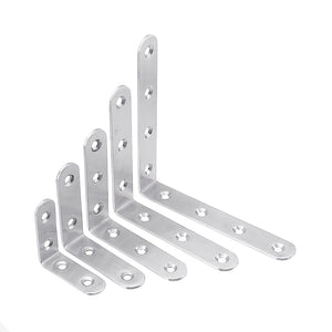 Stainless Steel Corner Braces Joint Code L Shaped Right Angle Bracket Shelf Support For Furniture