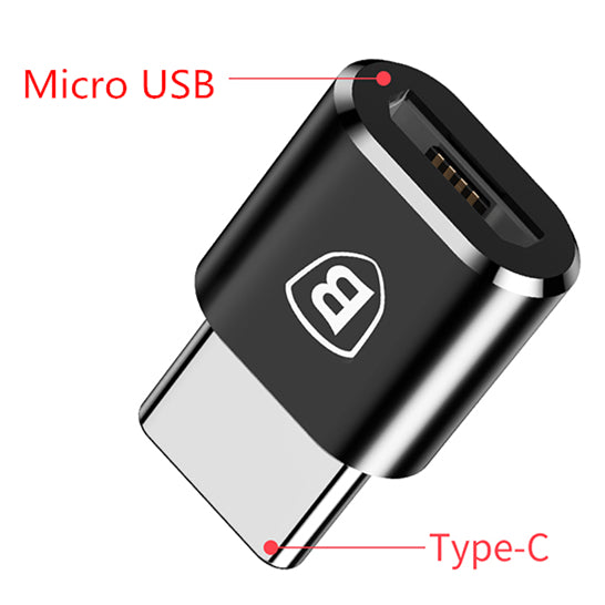 Baseus Type-C Male to Micro USB Female  OTG Adapter USB-C Connector Cable Converter for S8 Oneplus 3