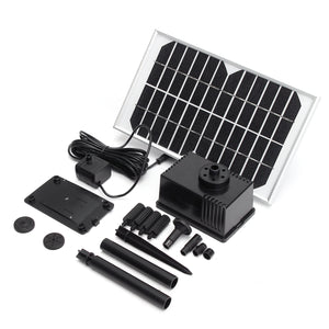 12V 5W 280L/H Solar Panel Brushless DC Water Pump With Water Outlet Caps Kits