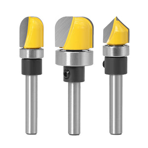 6mm Shank Router Bit Wood Round Nose Milling Cutter Carbide Bottom Cleaning Bit Flush Trim Bit