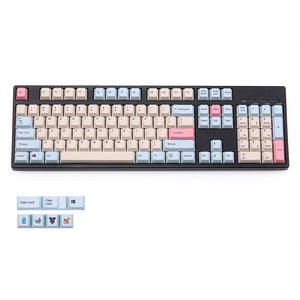 108 Key Dye-sub PBT Keycaps Keycap Set with 3 Supplementary Keycap for Mechanical Keyboard