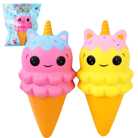 Sanqi Elan Squishy Unicorn Ice Cream Jumbo 20*9CM Licensed Slow Rising With Packaging