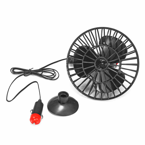 Portable 12V DC Electric Oscillating Car Cooler Fan Clip Switch Outdoor Camping