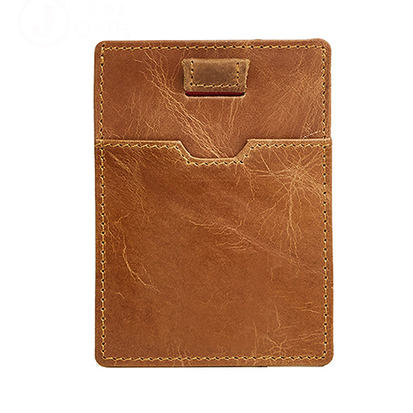 RFID Blocking Anti Theft Men Genuine Leather Card Holder Retro Casual Document Wallet