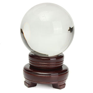 100mm Clear Crystal Ball Asian Natural Quartz Magic Healing Ball Sphere with Stand