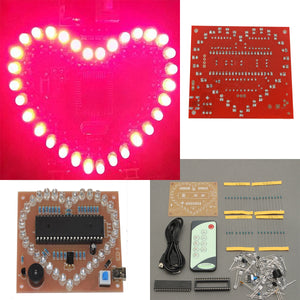 51 SCM Pink LED Light Love Heart Shape DIY Kit