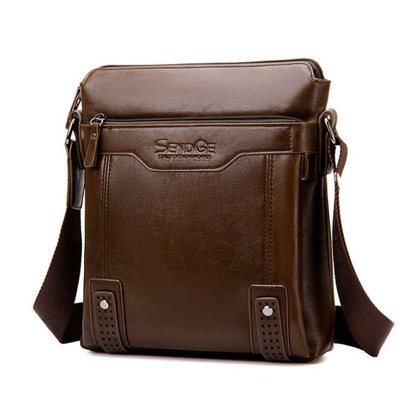 Men Business Messenger Bag Solid Crossbody Shoulder Bag