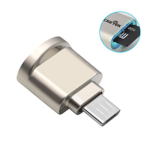 Rocketek Mini Metal Micro USB OTG TF Card Memory Card Reader for Xiaomi Smartphone