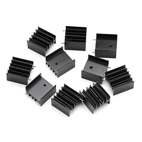 30Pcs TO-220 Aluminum Triode Heat Sink 25x23.5x15.8mm Aluminum Radiator