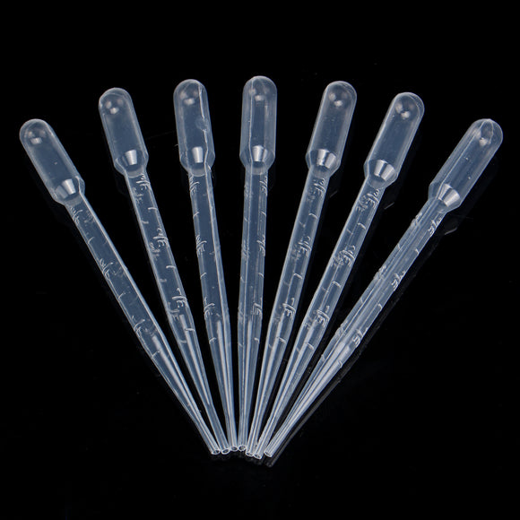 1000Pcs 3ML Disposable Pipettes Plastic Dropper Graduated Transfer Liquid Paint