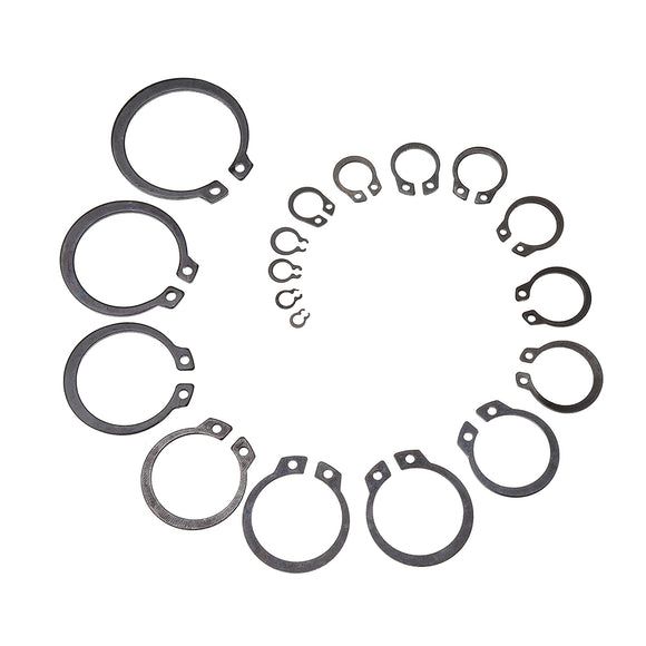 Suleve MXCC1 300Pcs Heat Treated Carbon Steel C-Clip Retaining Rings Circlip Snap Ring Set 9-32mm