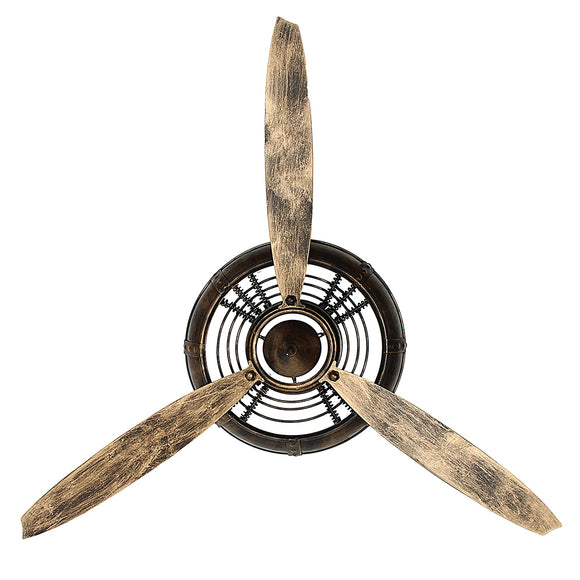 Vintage Airplane Propeller Wall Clock Metal Hanging Antique Bedroom Ornament Decorations