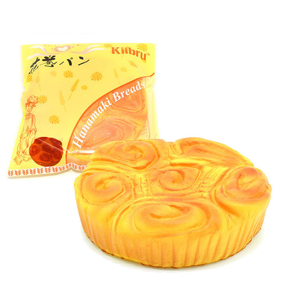 Kiibru Squishy Pink Yellow Hanamaki Bread Slow Rising 15cm Original Packaging Gift Collection Toy