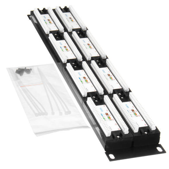 110 Type 48-Port Cat6 Unshielded Wallmount or Rackmount Patch Panel Cat6 Patch Panel