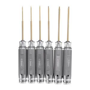 Yunzhong 0.9mm/1.3mm/1.5mm/2.0mm/2.5mm/3.0mm Hexagonal Screwdriver Tool Set for RC Model