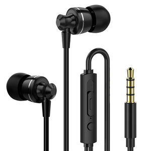 PTM D11 Super Bass Earphone Sport Noise Canceling Volume Control Headset Metal Headphone