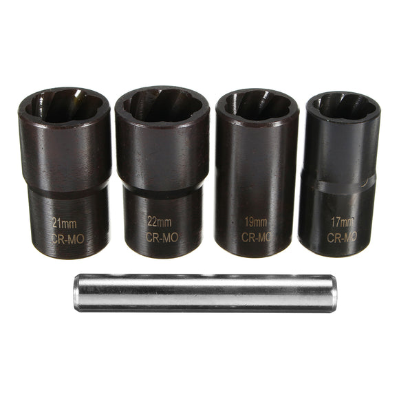 5pcs Locking Wheel Nut Remover Nut Bolt Stud Extractor Impact Twist Socket Set