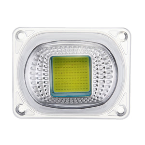 High Power 50W White / Warm White LED COB Light Chip with Lens for DIY Flood Spotlight AC220-240V