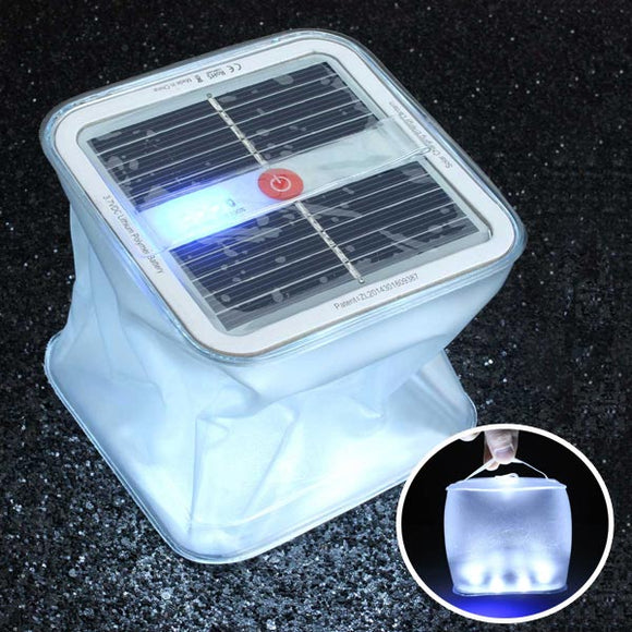 Inflatable 10 White LED Garden Lawn Solar Light Outdoor Camping Waterproof Emergency Lamp