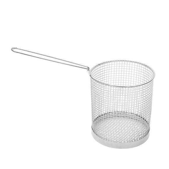 Stainless Steel Round Fry Basket Long Handle Fried Scampi Chips Chicken Fryer Strainer