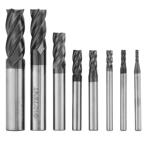 HRC45 1-12mm 4 Flutes Carbide End Mill Tungsten Steel Milling Cutter Tool