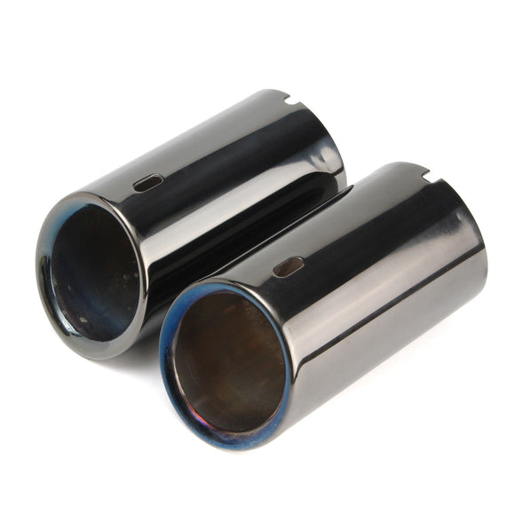 2 X Tail Muffer Exhaust Tip Pipe Titanium Black For BMW E90 E92 325 328i 3 Series