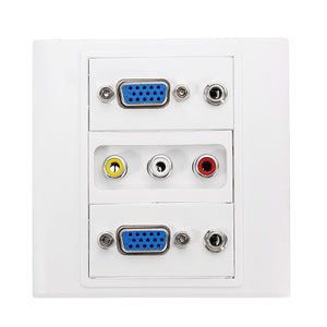 Home Theatre VGA RCA Speaker Wall Plate