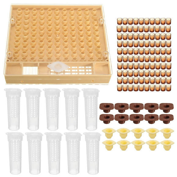 Queen Rearing System Bee Catcher Cage Beekeeping 100 Cell Cups Tool Set