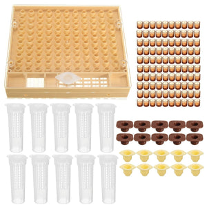 Queen Rearing System Bee Catcher Cage Beekeeping 110 Cell Cups Tool Set Beekeeping Tools Set