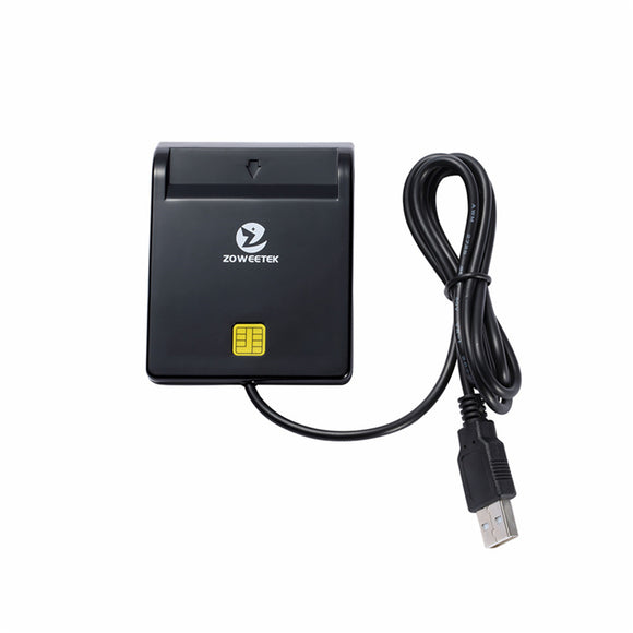 Zoweetek EMV USB Smart Card Reader CAC Common Access Card Reader ISO 7816 for SIM/ATM/IC/ID Card