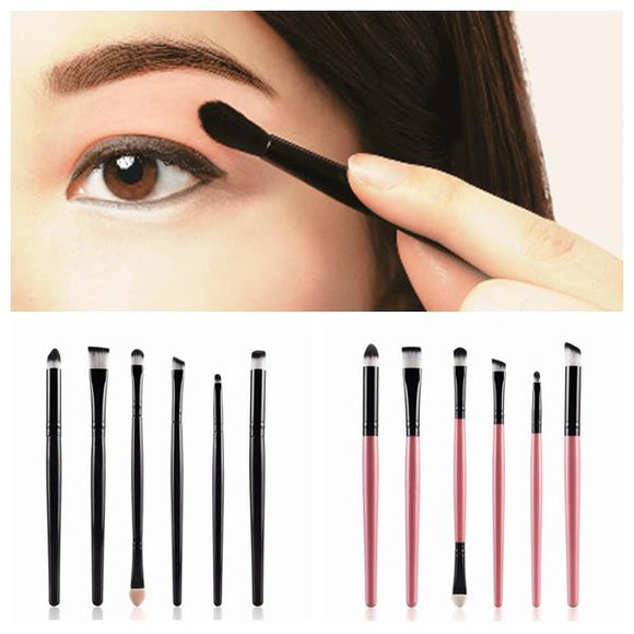 MAAGE 6pcs Eye Brushes Set Concealer Eyeshadows Canthus Corner of Mouth Makeup Green Black Pink