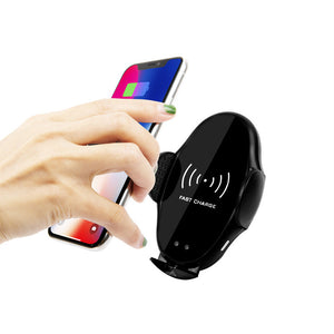 Car Qi Wireless Charger Infrared Sensor Auto Lock Air Vent Phone Holder For iPhone XS Max Samsung Galaxy S10 Plus Smart Phone Qi-enabled Devices