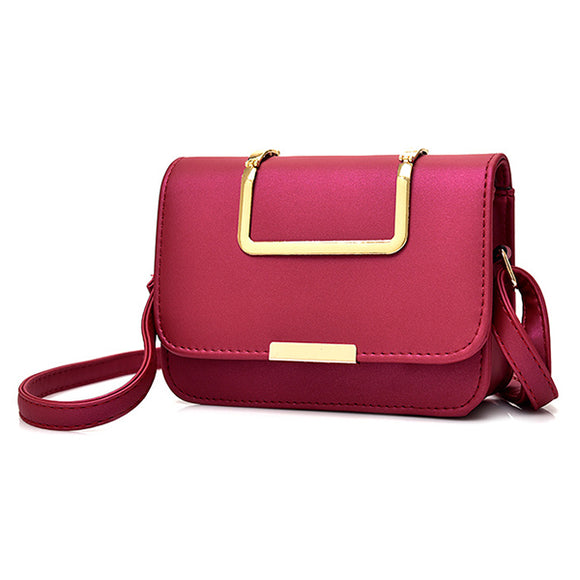 Women Metal Handle Shoulder Bags Girls Elegant Crossbody Bags Mini Bags