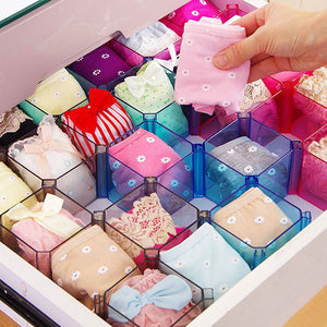 Creative Drawer DIY Grid Storage Box Underwear Holder Socks Organizer Jewelry Storage Case