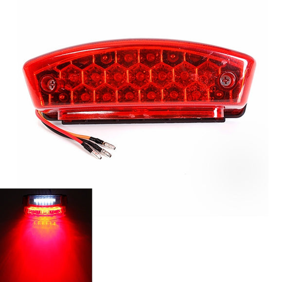 Universal 12V LED Motorcycle Tail Brake Light License Plate Lamp